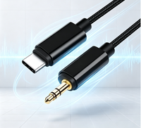 Câble Audio AUX USB Type C 3.5mm mâle, en nylon tressé, coque de prise en alliage métallique, anti-interférence, blindé, 182cm, pour haut-parleur de voiture