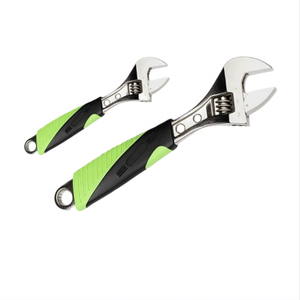 Clé à molette réglable multifonction 6'' 8'' en nickel perlé, grande clé à fourche à poignée en caoutchouc pour l'entretien des véhicules - Product Image 2