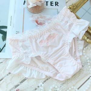 Ropa interior de encaje de talla grande Half-Awakening <span class=keywords><strong>Mary</strong></span>, pintada a mano, estilo japonés, linda y dulce, de seda helada, para chicas de hasta 100 kg, de talle bajo, romántica. - Product Image 5