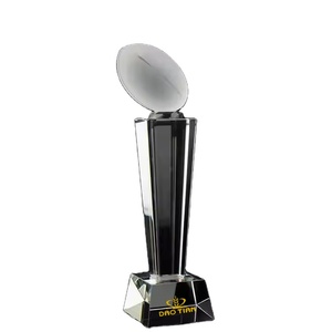 Vendita calda K9 bianco personalizzato 3D logo Laser cristallo trofeo di Rugby coppa del trofeo di Football americano premi per i campionati campione - Product Image 2