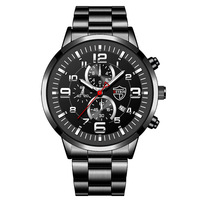 Montre pour homme DEYROS en solde, montre pour homme avec calendrier, montre TIMEX à six broches, bracelet en acier, quartz, étanche, sportive, lumineuse