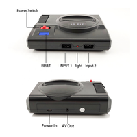 Console de jeu vidéo classique 16 bits avec 167 jeux intégrés, sortie AV TV et deux manettes pour mini-joueur