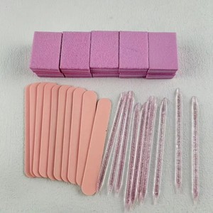 Dùng Một Lần Làm Móng Tay Công Cụ Bộ Thủy Tinh Tinh Thể Móng Tay Lớp Biểu Bì Stick Mini <span class=keywords><strong>Nail</strong></span> <span class=keywords><strong>Files</strong></span> Màu Hồng Móng Tay Đệm - Product Image 4