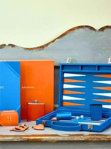 <strong>Personalised</strong> Suede Interior Leather Backgammon Board Handmade Colorful PU Leather Backgammon Kid Adult Gift Board Game - Product Image 5