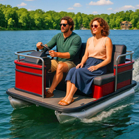 Nuevo Diseño 2025 Bote Pontón Pequeño para 2 Personas con Motor Eléctrico para Río y Lago en Venta