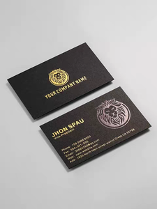 Cartes de <span class=keywords><strong>visite</strong></span> personnalisées noires pour entreprises, impression de cartes de <span class=keywords><strong>visite</strong></span> personnalisées, impression offset sur papier cartonné duplex, papier artistique fantaisie - Product Image 1