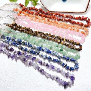 <span class=keywords><strong>Collier</strong></span> à breloques en pierre de quartz rose <span class=keywords><strong>collier</strong></span> de pierres irrégulières pour femmes bijoux de style bohème - Product Image 3