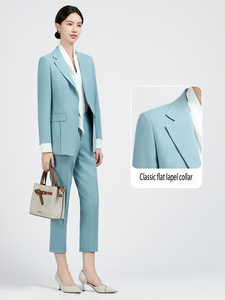 OEM Blazers Mujeres Abrigos para damas Trajes Ropa de oficina Trajes formales de negocios Blazer Chaqueta Pantalones Conjunto Trajes de <span class=keywords><strong>mujer</strong></span> y esmoquin - Product Image 3