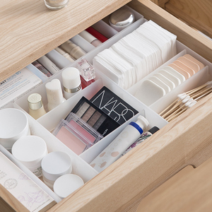SHIMOYAMA Boîte de <span class=keywords><strong>rangement</strong></span> en plastique extensible réglable, petite, organiseur de <span class=keywords><strong>bureau</strong></span>, séparateur pour cuisine, salon - Product Image 4