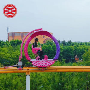 Sky Bike Pedal Track Manèges Jeu de parc d'attractions en plein air Style de <span class=keywords><strong>train</strong></span> de piste populaire Visites Sky Bike air Paddling Ride - Product Image 1