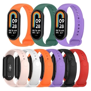 สายนาฬิกาซิลิโคนสำหรับเปลี่ยนสายนาฬิกาสำหรับ Xiaomi <span class=keywords><strong>Mi</strong></span> band 8สายรัดข้อมือ <span class=keywords><strong>Mi</strong></span> band 8 7 6 5 4 3 2
