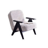 Canapé italien une place, design minimaliste, luxe léger, rétro, style nordique, en bois, pour salon