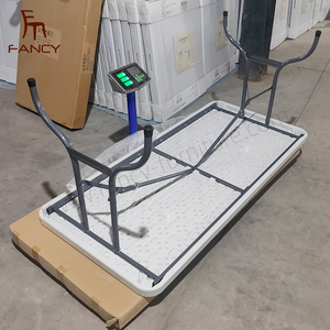 Table robuste en HDPE de 1,80 m, non pliable, portable, intérieure/extérieure, étanche, pour le camping, la plage, la salle à manger, la cour, <span class=keywords><strong>l</strong></span>'hôpital, moderne et facile - Product Image 4