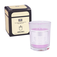 Bougie d'aromathérapie artisanale de style nordique, senteurs lavande, pêche blanche et oolong, dans un gobelet givré, en cire de soja, pour mariage et Thanksgiving