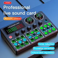 2025 V99 Kit d'équipement de Studio de podcast professionnel en plastique USB Live Stream Interface Audio changeur de voix enregistrement de carte son