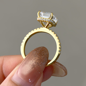 8A ice cut zircon <b>Brass</b> Trendy <b>Rings</b> for Women Party Wedding Gift 18K Gold & Rhodium Plated - Product Image 6