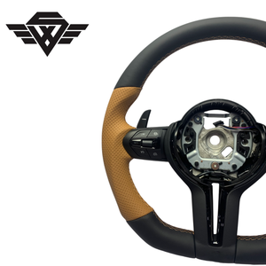 Volante Deportivo Personalizado de Fábrica, Completamente en Cuero, Compatible con <span class=keywords><strong>BMW</strong></span> M3 M5 M6 F20 F10 G38 E90 <span class=keywords><strong>320</strong></span>, Calidad Superior - Product Image 2