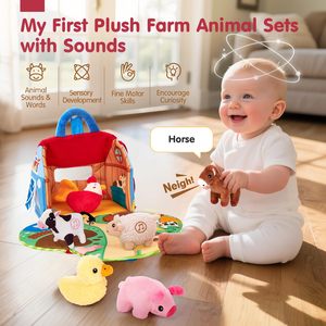 Nuevos <span class=keywords><strong>juguetes</strong></span> no tóxicos para bebés de 6 a 12 meses, animales de granja de peluche, <span class=keywords><strong>juguetes</strong></span> sensoriales <span class=keywords><strong>sorpresa</strong></span> para niños pequeños, adecuados para niños y niñas - Product Image 2