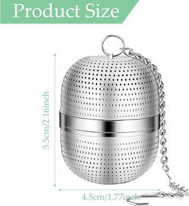 चाय की गेंद चाय इन्फ्यूसर चाय 304 स्टेनलेस स्टील पुनः प्रयोज्य चाय फिल्टर - Product Image 2