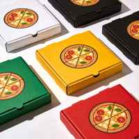 Boîte d'emballage pour pizza en gros, personnalisée, imprimée, boîte à pizza en carton ondulé à emporter