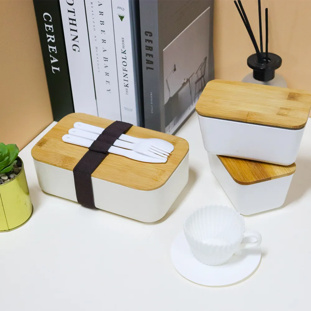 जापानी अनुकूलन योग्य बांस ढक्कन मसाला बॉक्स पोर्टेबल और सुरक्षित प्लास्टिक ताजगी बनाए रखने वाला खाद्य कंटेनर