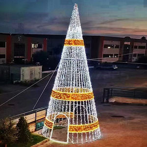 Sapin de Noël géant moderne de 20, 30, 40 ou 50 pieds (<span class=keywords><strong>11</strong></span> mètres) avec éclairage extérieur et boîte cadeau, à prix avantageux - Product Image 2