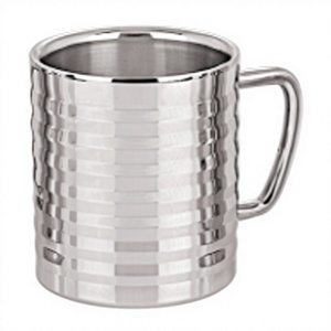 Tasse à Double paroi en acier inoxydable, pour le café, le thé, le lait, avec grand poignée côtelée, 1 pièce - Product Image 3