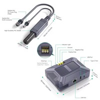 Kit Adaptador Starlink Mini al por Mayor, 150W, 5 en 1, Inyector PoE Starlink con Protección Contra Sobretensiones y Blindaje ESD Gigabit, con Divisor