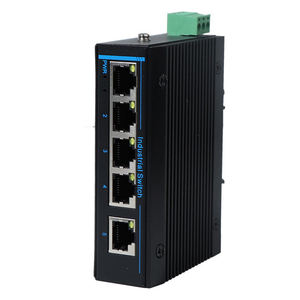 Commutateur industriel 5 ports Full Gigabit, convertisseur de réseau industriel, alimentation 12-52V, installation sur rail - Product Image 2