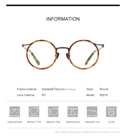 Monture de lunettes Borregls en acétate et titane pour femmes, nouvelle collection 2022, monture ronde, lunettes optiques pour hommes, pour petits visages 185676