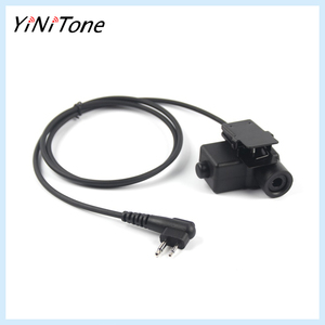 Adaptateur de casque U94 PTT en plastique ABS durable, compact et facile à utiliser pour Motorola GP88 GP2000 Yaesu Ham <span class=keywords><strong>Radio</strong></span> - Product Image 1