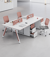 Ensemble bureau et chaise Shuoran, design simple et moderne, bureau d'ordinateur en mélamine/MFC, poste de travail de bureau pour 4/62 personnes