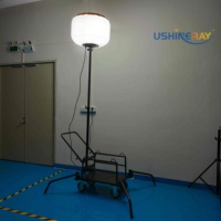 Station d'alimentation portable sur chariot personnalisée 500W pour éclairage LED de ballons 360° °   Lampe gonflable pour travaux extérieurs hors réseau et secours d'urgence