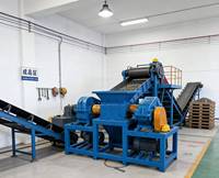 1000 Double Shredder 3500-4000kg/jam Penghancur Sampah Industri Tugas Berat Frekuensi Variabel Anti Macet Otomatis Start-Stop