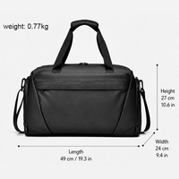 Sac de sport unisexe en polyester Oxford, grande capacité, imperméable, avec compartiment à chaussures, idéal pour la mode, les loisirs et la gym