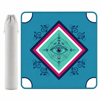 Tapis de Mahjong Portable Gedgan en Néoprène Antidérapant et Anti-Bruit, 32,4x32,4 Pouces, Housse de Table Rose pour 6 Joueurs Adultes