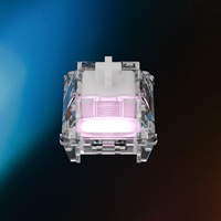 Interrupteur GATERON Magnetic Jade Air HE Transparent Son Mahjong RGB pour Clavier Gaming Personnalisé DIY Technologie à Capteur Hall