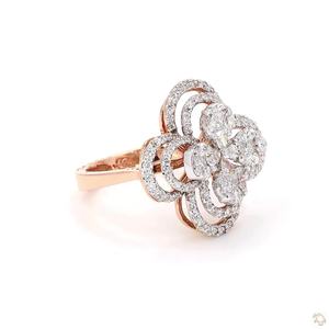 Anillo de Diamantes de Oro Moderno para Mujer, Joyería Fina Exclusiva de Primera Calidad, Anillo Elegante para Novia, Boda, Compromiso, Aniversario - Product Image 3