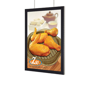 Ade tùy chỉnh kích cỡ a0a1a2a3 Ade bạc đen khung nhôm Led Bảng <span class=keywords><strong>menu</strong></span> ánh sáng hộp hiển thị thức ăn nhanh hiển thị từ tính - Product Image 4