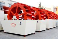 Laveuse de sable à roues à godets Hongxing série XS 15-40 T/h, moteur AC, lubrification à l'huile fine pour l'exploitation minière de carrières de gravier