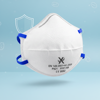 Masque respiratoire demi-masque jetable non tissé certifié CE EN149 FFP1 anti-poussière avec pince-nez réglable 3 couches XPRO/ODM P821