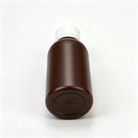 Bouteille graduée en HDPE brun opaque de 100 ml avec bouchon à vis, bouteille en plastique opaque pour l'emballage de liquides chimiques sensibles en laboratoire