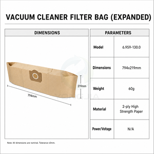 Bolsas de Filtro para Aspiradora Manuales OEM/ODM SuzhouYJ Compatibles con Karchers WD3 6.959-130.0 WD3200 WD3300 WD3500P MV3, Papel para Polvo - Product Image 4