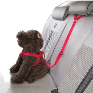 Harnais pour animaux de compagnie cool et mignon en nylon réglable de taille moyenne pour utilisation avec la ceinture de sécurité du siège de voiture - Product Image 5