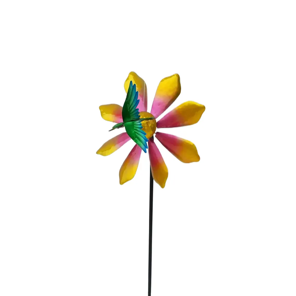 New Outdoor Unique Creative Metal Animal Wind Spinners Windmill Stake For Yard Garden Decoration