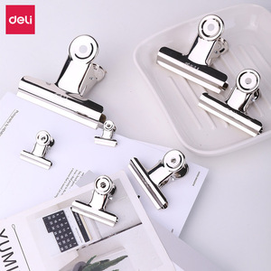 Deli Binder Clip 88mm Silver Stainless Steel Large <b>Document</b> <b>Folder</b> Clip 6 Pack - Product Image 1