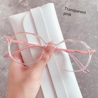 Nouveau irrégulière TR90 Transparent Anti lumière bleue bloquant les lunettes cadre femmes rond pc anti lumière bleue montures de lunettes optiques