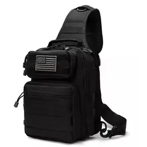 7L 800D Nylon impermeável logotipo personalizado Camping Caminhadas Trekking Bag Sports Travel Tactical Chestbag for Men & Women
