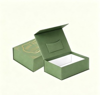 Boîte rigide en papier métallisé UV avec insert en mousse EVA blanche pour soins de la peau, parfums et cosmétiques, matériaux recyclés 4C avec laminage