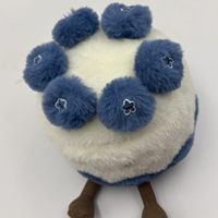 Jouet à mâcher doux pour animaux de compagnie, peluche en forme de gâteau aux myrtilles pour usage quotidien